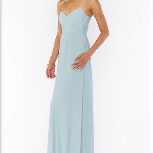 Show Me Your Mumu Faith Maxi Dress - Silver Sage Crisp